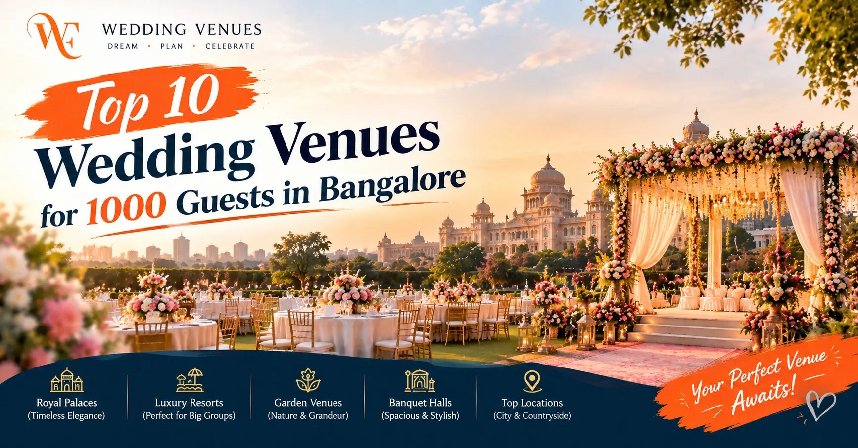 Top 10 Wedding Venues for 1000 Guests in Bangalore