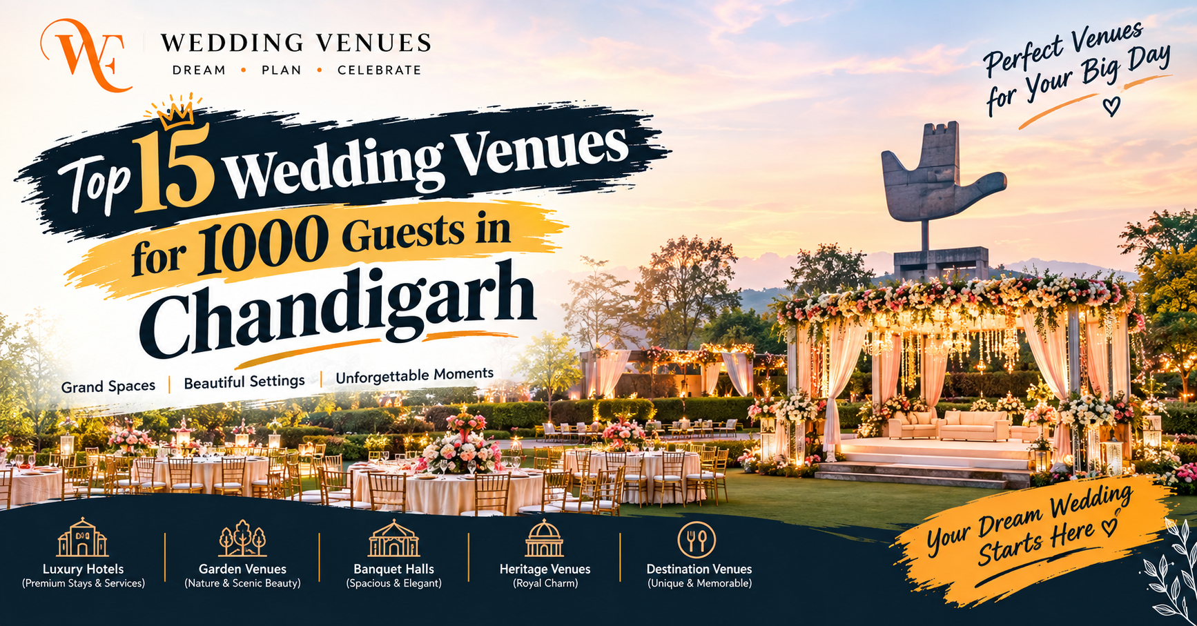 Top 15 Wedding Venues for 1000 Guests in Chandigarh