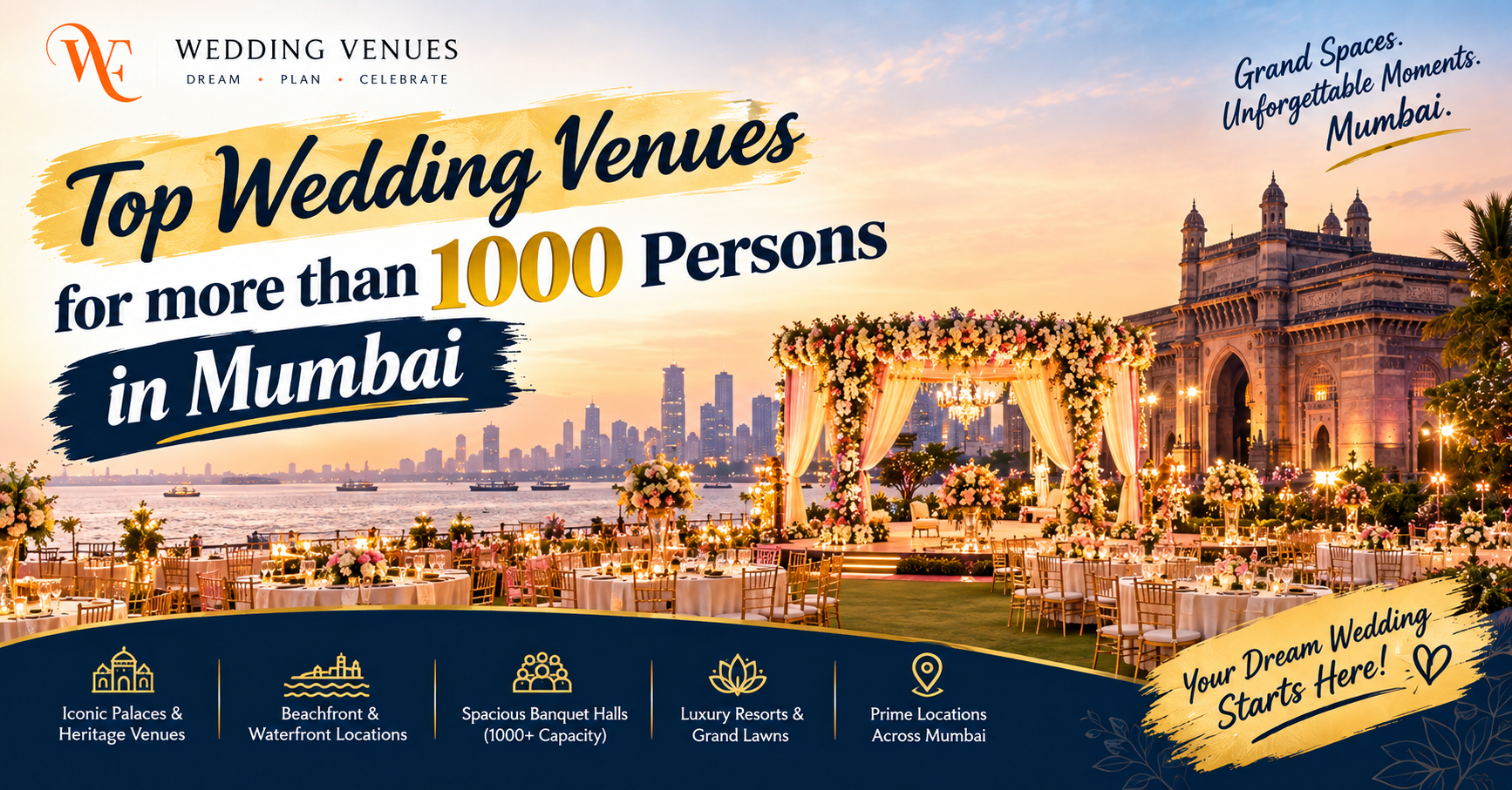 Top Wedding Venues for more than 1000 persons in Mumbai